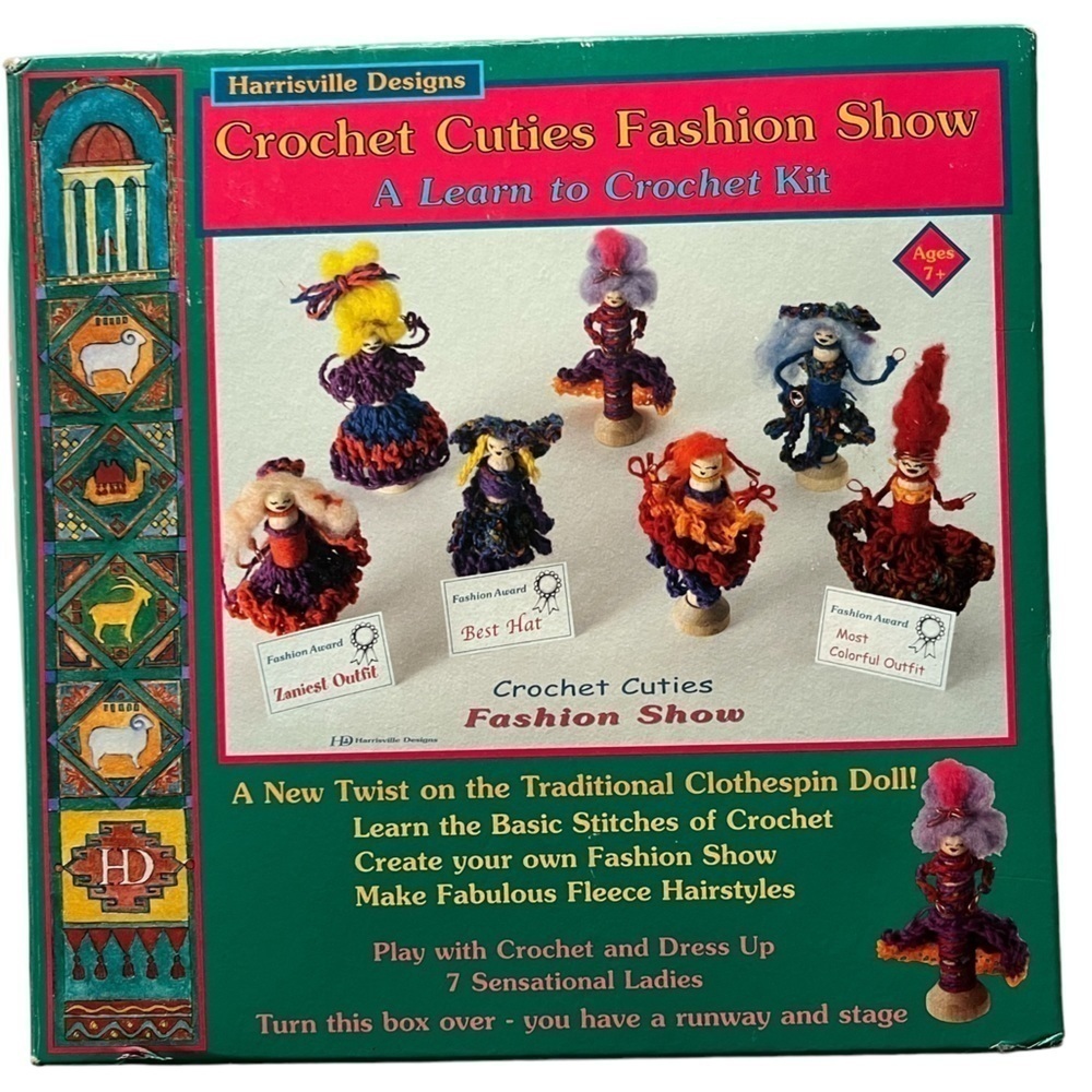 Harrisville Designs Learn to Crochet Kit: Crochet Cuties Fashion Show